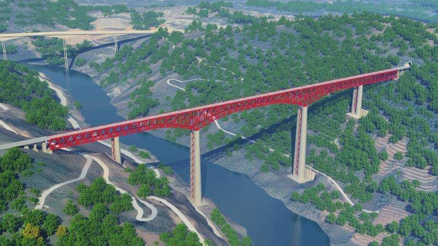 玉磨铁路元江特大桥大吨位支座“光荣上岗”